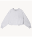 10DAYS Trui pleated sweater back stamp white grey melee