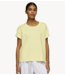 10DAYS Top thick cotton tee logo pastel yellow