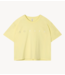 10DAYS Top thick cotton tee logo pastel yellow