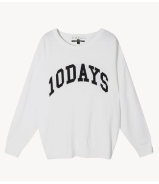 10DAYS Trui the statement sweater knit white