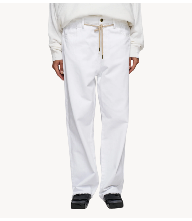 10DAYS Broek straight leg pants twill optic white