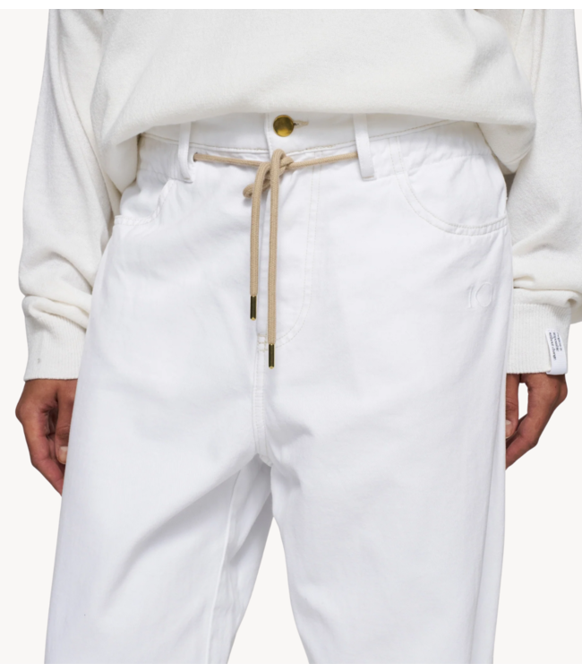 10DAYS Broek straight leg pants twill optic white