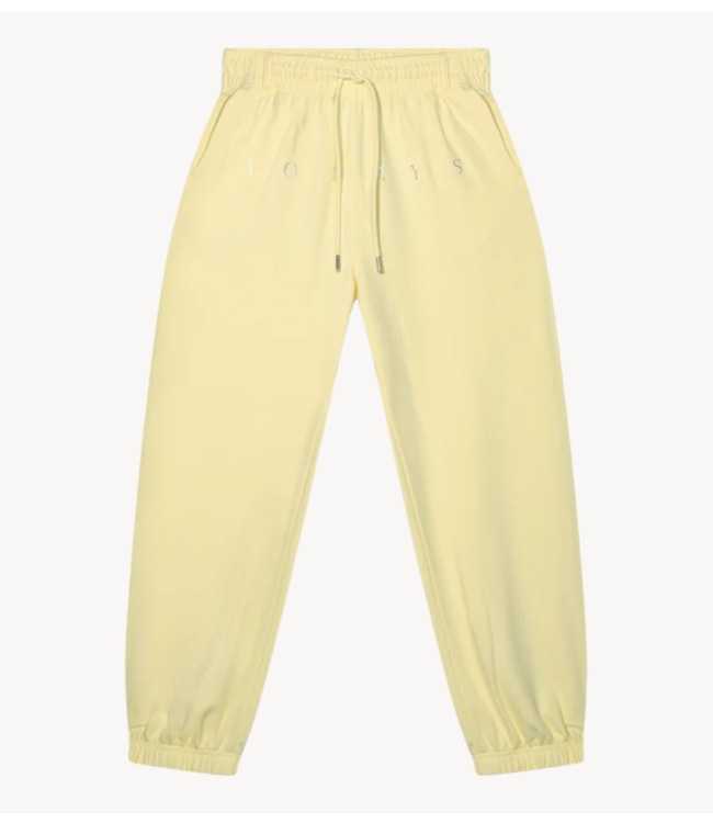 10DAYS Broek bar jogger logo pastel yellow