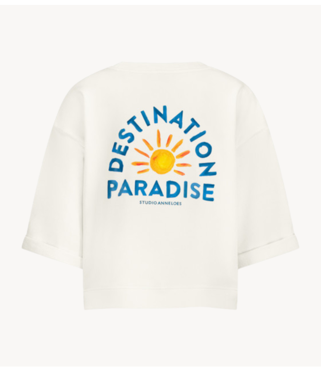 Studio Anneloes Top Puck ssl paradise sweat off white
