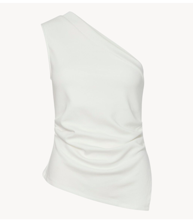 Y.A.S Top YASVENICE ONE SHOULDER TOP Star White