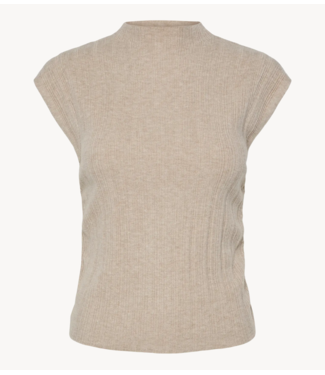Y.A.S Top YASINA SL KNIT TOP S. Pelican Melange