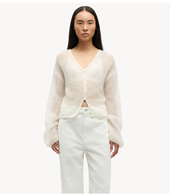 Samsøe Samsøe Vest SAPOPPIE CARDIGAN 15733 Clear Cream