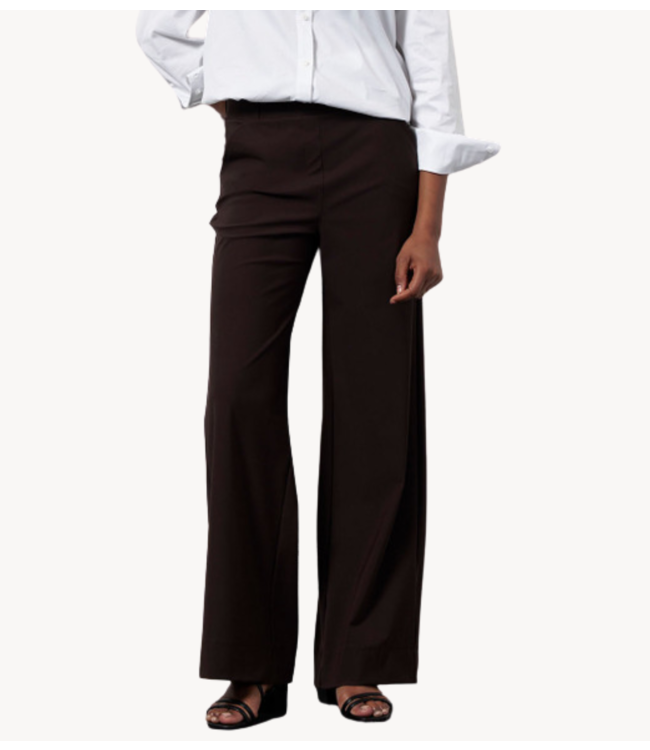 Studio Anneloes Broek Lexie bonded trousers espresso