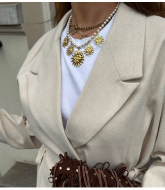 JUTA Ketting Pippa White - Gold