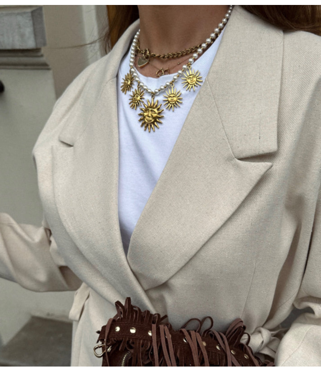 JUTA Ketting Pippa White - Gold