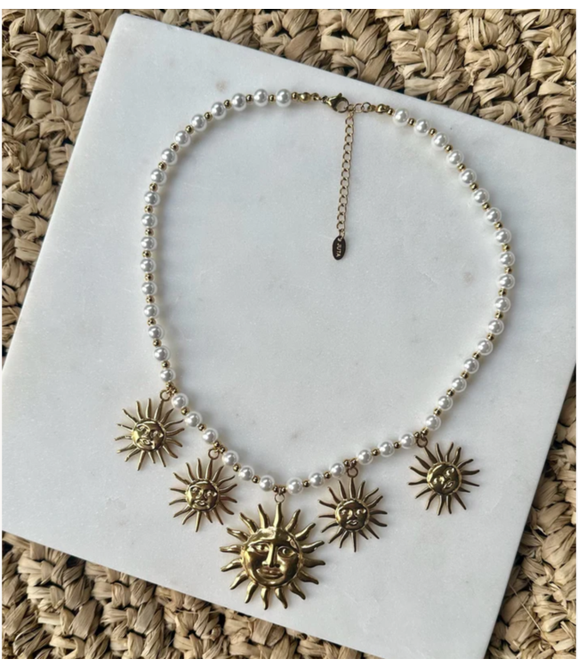 JUTA Ketting Pippa White - Gold