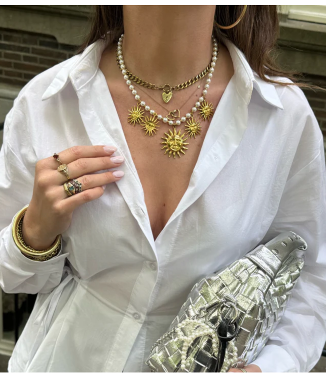 Ketting Pippa White - Gold