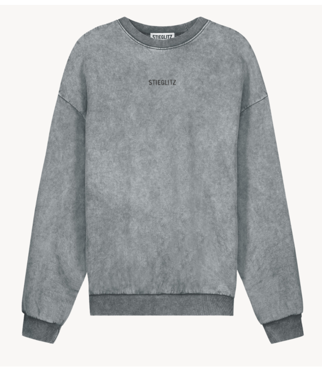 Stieglitz Trui Basic Worn Out Sweater NOS Grey