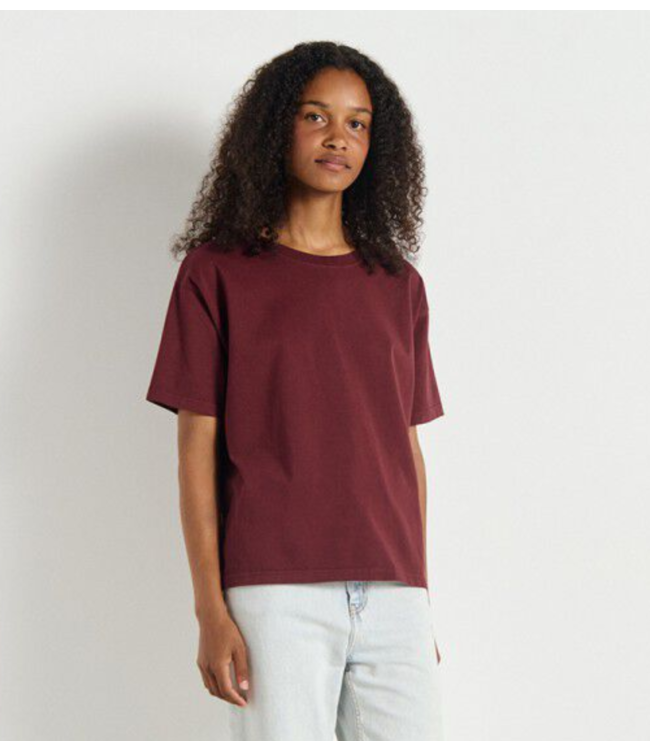 American Vintage T-shirt Fizvalley bordeaux vintage