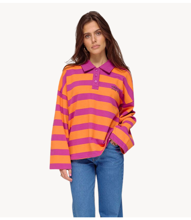 HARPER & YVE Trui POLLIE-JU Stripe Spiced Orange