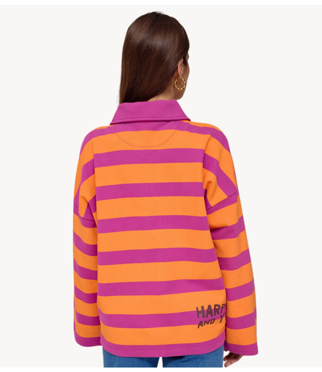 HARPER & YVE Trui POLLIE-JU Stripe Spiced Orange