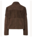 Y.A.S Jacket YASHANNAH ls suede leather fringe jacket woven chocolate brown
