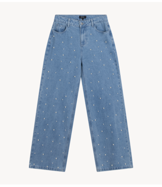Refined Department Broek ladies woven pearl denim pants PAYTON blue denim