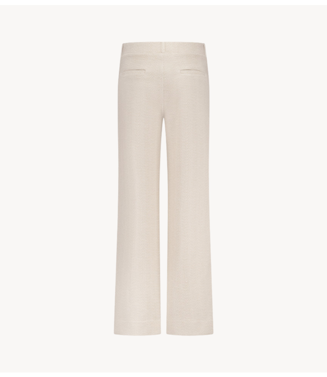 Studio Anneloes Broek Lexie tweed trousers ecru/latte