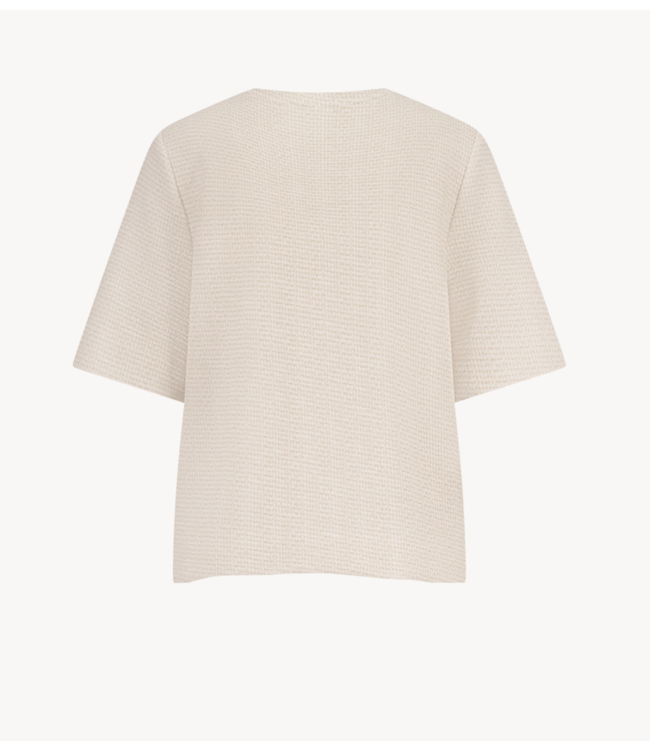 Studio Anneloes Top Aafke tweed top ecru/latte