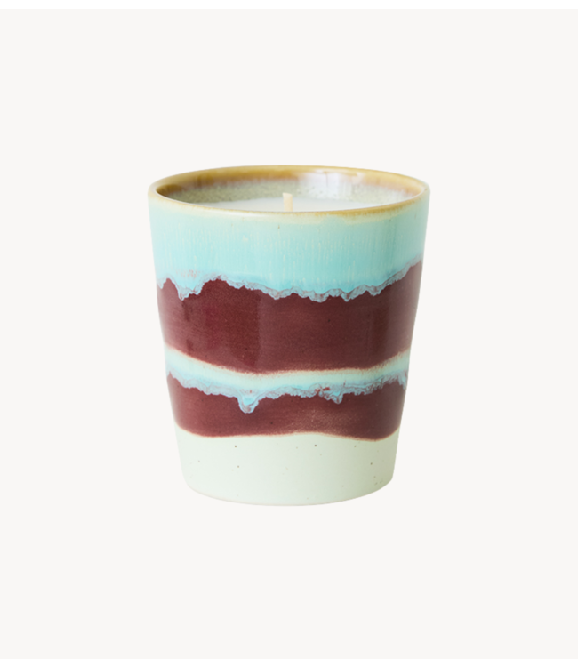 HKLIVING Kaars 70s ceramics: Christmas special, frosted leaves