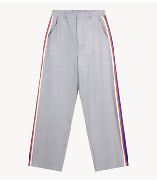 Alix The Label Broek ladies woven coated herringbone pants soft grey melange