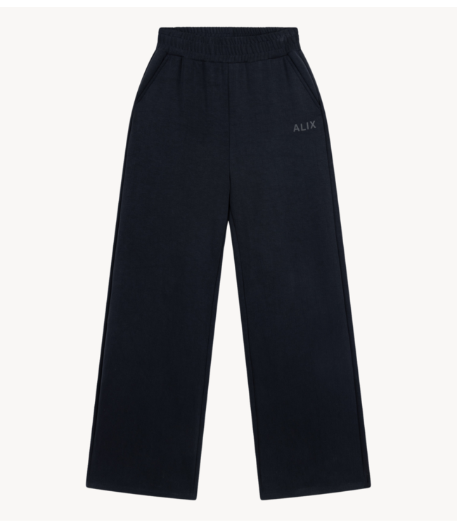 Alix The Label Broek ladies knitted flowy wide leg pants