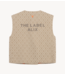 Alix The Label Gilet ladies woven logo waistcoat camel