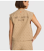 Alix The Label Gilet ladies woven logo waistcoat camel