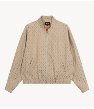 Alix The Label Jacket ladies woven logo jacket camel