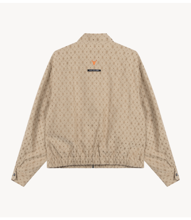 Alix The Label Jacket ladies woven logo jacket camel