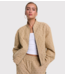 Alix The Label Jacket ladies woven logo jacket camel