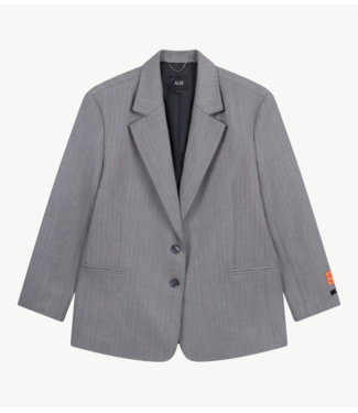 Alix The Label Blazer ladies woven classy granddad blazer soft grey melange