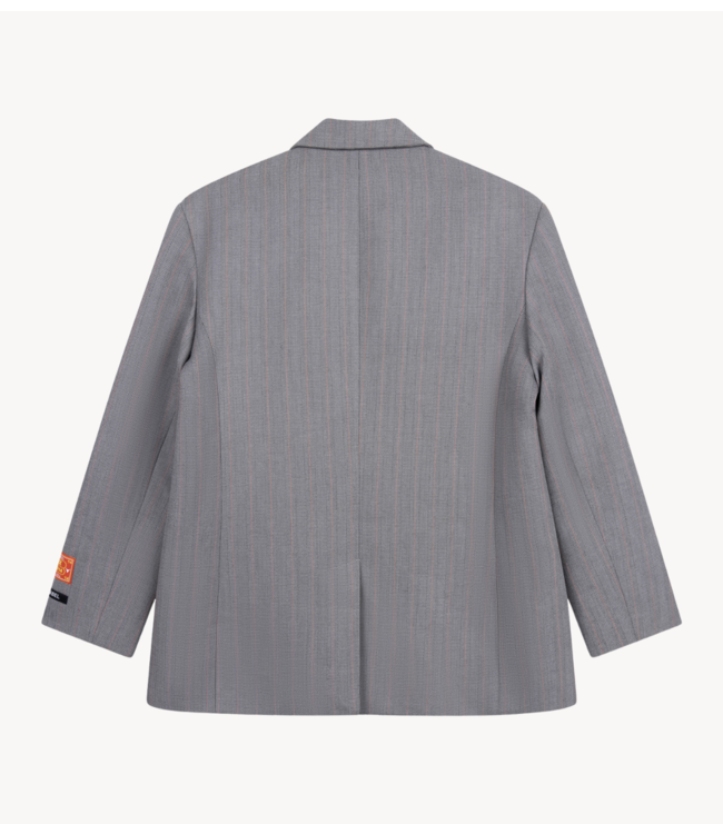 Alix The Label Blazer ladies woven classy granddad blazer soft grey melange
