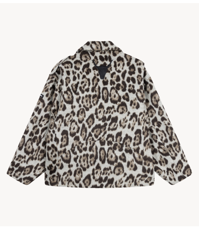 Alix The Label Jacket ladies woven jaguar biker jacket animal