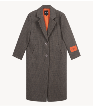 Alix The Label Jas ladies woven checked coat camel