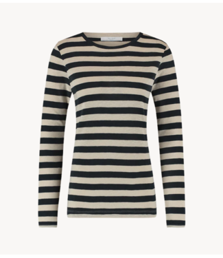 BY-BAR Top basic ls big stripe top chalk
