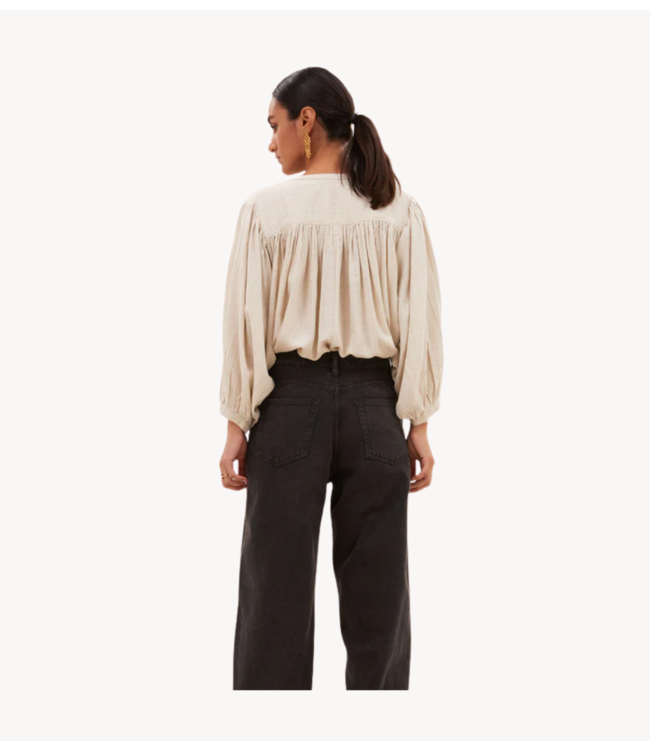 BY-BAR Blouse becky lurex blouse rose lurex stripe