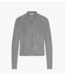 BY-BAR Vest jonas zipp cardigan grey melee