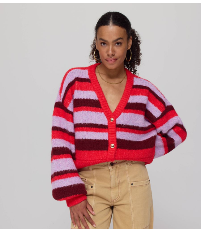 HARPER & YVE Vest NOOR-CA Stripe Multi Lila Love