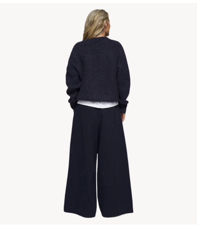 10DAYS Broek wide pants twill dark navy