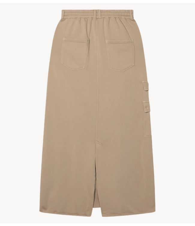 10DAYS Rok straight skirt pockets earth