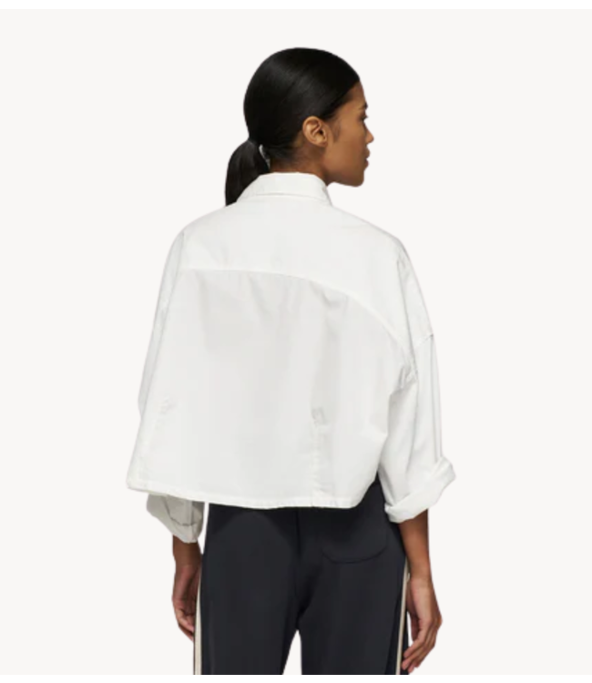 10DAYS Blouse oversized cropped shirt ecru