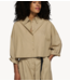 10DAYS Blouse oversized cropped shirt earth