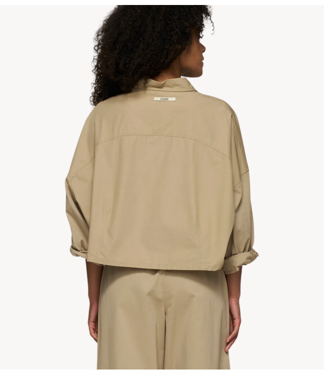 10DAYS Blouse oversized cropped shirt earth