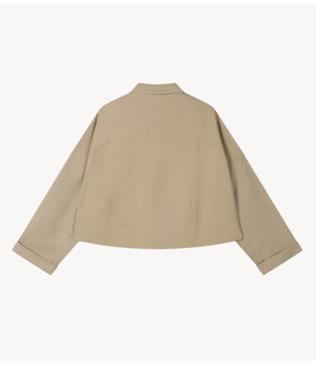 10DAYS Blouse oversized cropped shirt earth
