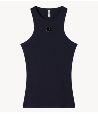 10DAYS Top tank top rib terry dark navy