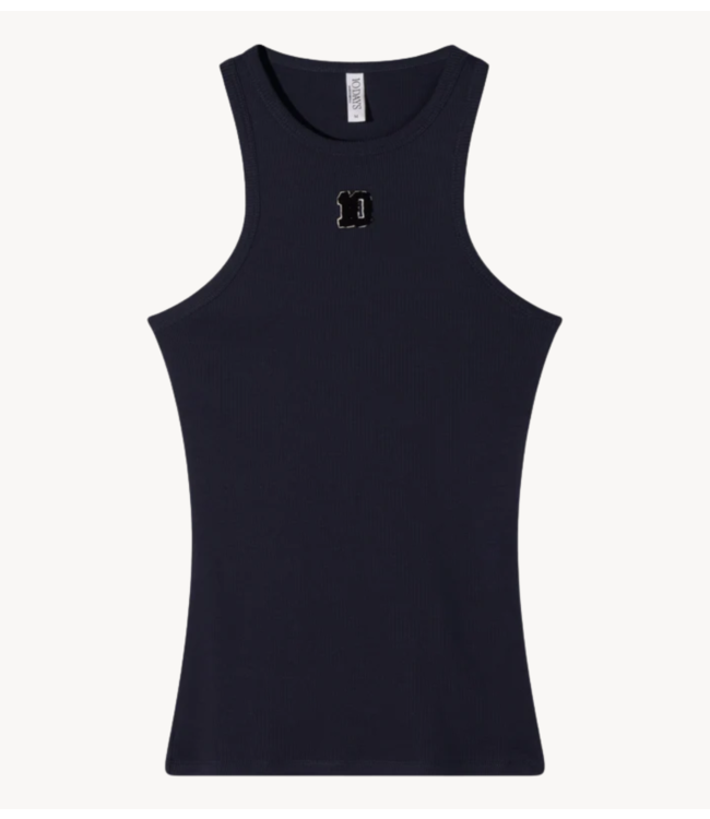 10DAYS Top tank top rib terry dark navy