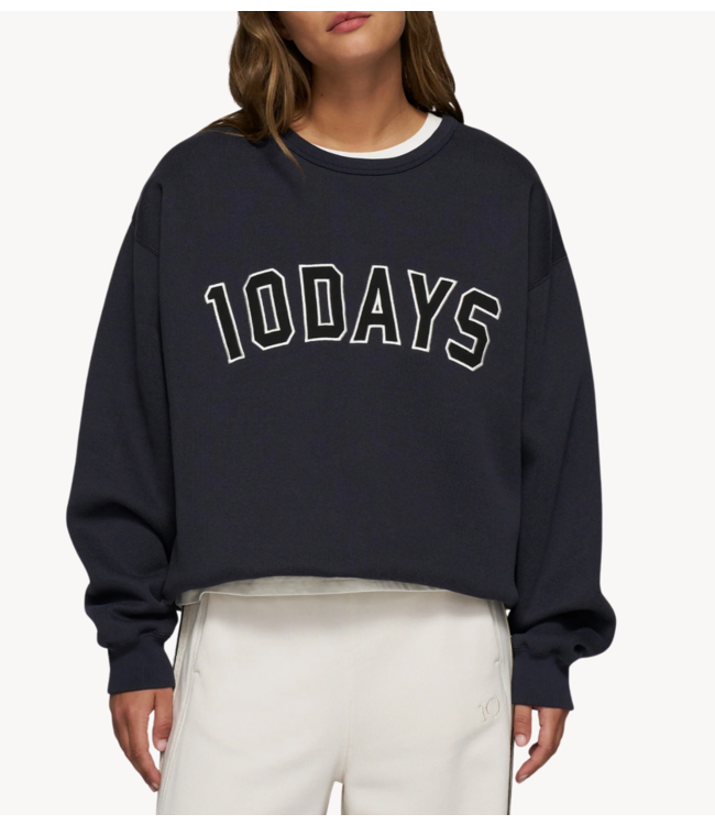 10DAYS Trui statement sweater dark navy