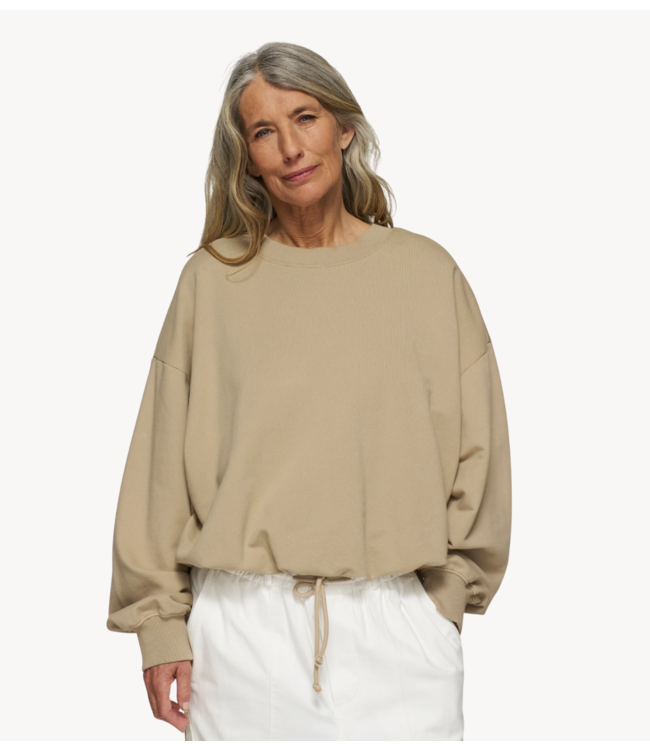 10DAYS Trui pleated sweater 10 earth